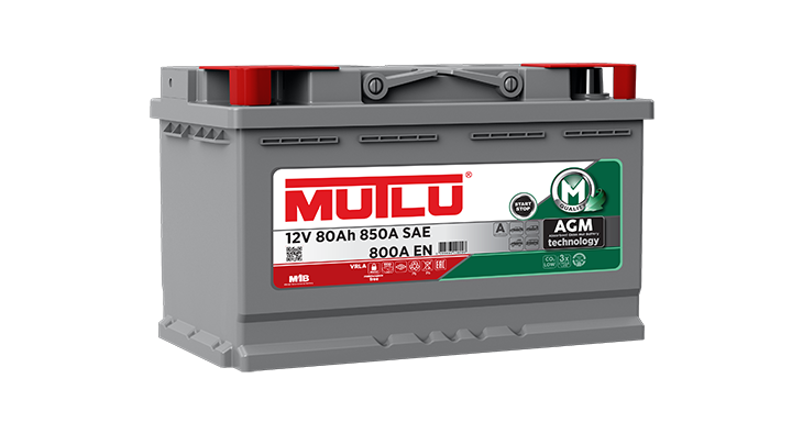 Mutlu 12V 80 Ah AGM Start - Stop Akü